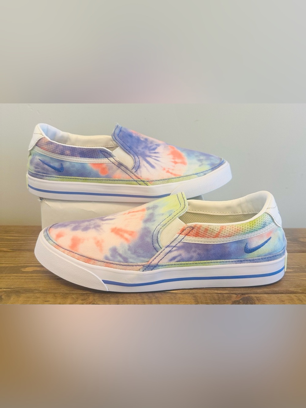 Nike Court Legacy SLP PT Shoes Tie-Dye Slip On CZ1752 900 Women’s Size 8